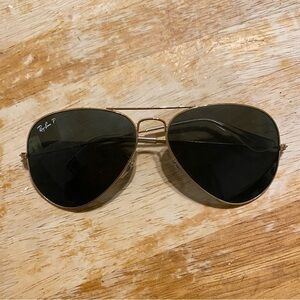 RayBan large metal aviator sunglasses